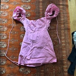 Elegant Pink Puff Sleeve Zara